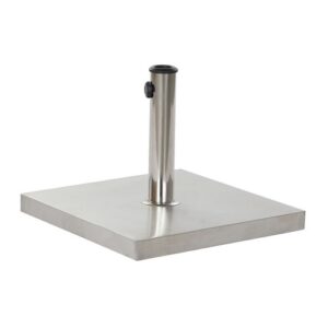 Base para sombrilla de playa DKD Home Decor, acero inoxidable plateado (45 x 45 cm)