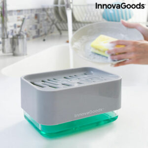 Dispensador de jabón 2 en 1 para el fregadero Pushoap InnovaGoods