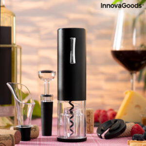 Sacacorchos eléctrico recargable con accesorios para vino Corklux InnovaGoods