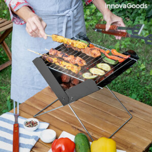 Mini barbacoa de carbón plegable y portátil Foldecue InnovaGoods