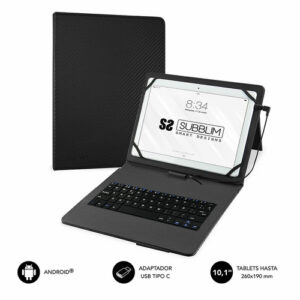 Funda con teclado para tablet Subblim SUBKT1USB001 negra 10,1"