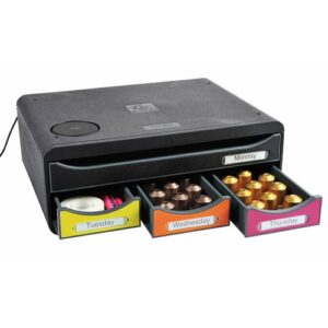 Organizador multiusos Exacompta Toolbox Mini, 4 cajones, A4, negro