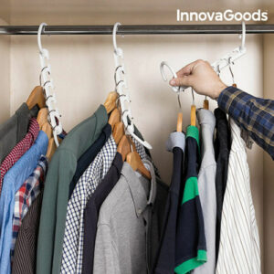 Organizador de perchas para 40 prendas Plusrobe InnovaGoods (24 piezas)