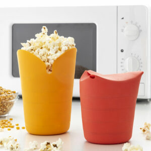 Recipientes plegables de silicona para palomitas Popbox InnovaGoods (pack de 2)