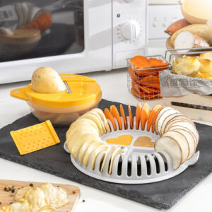 Set para hacer patatas chips en el microondas con mandolina y recetas Chipit InnovaGoods