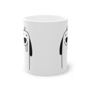 Taza divertida de perro Spaniel, blanca, 325 ml