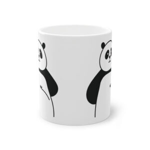Taza divertida de panda, blanca, 325 ml