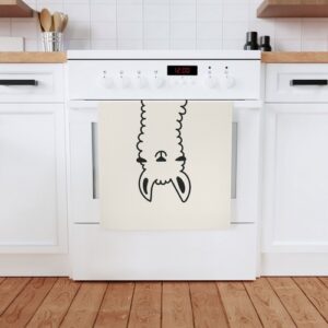 Paño de cocina de algodón orgánico con diseño de llama, 50 x 70 cm